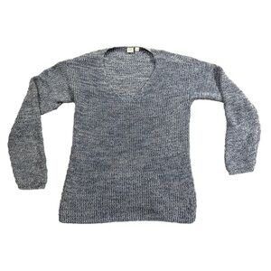 Vintage Gap Women’s Blue Knit V Neck 100% Cotton Sweater Size XS Extra Small